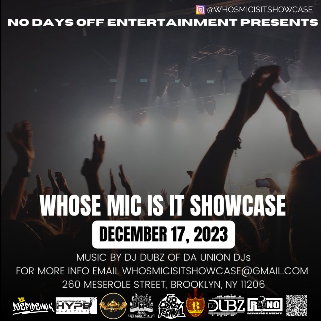 Brooklyn’s Hottest Music Concert: Whose Mic Is It Showcase on Dec 17, 2023!